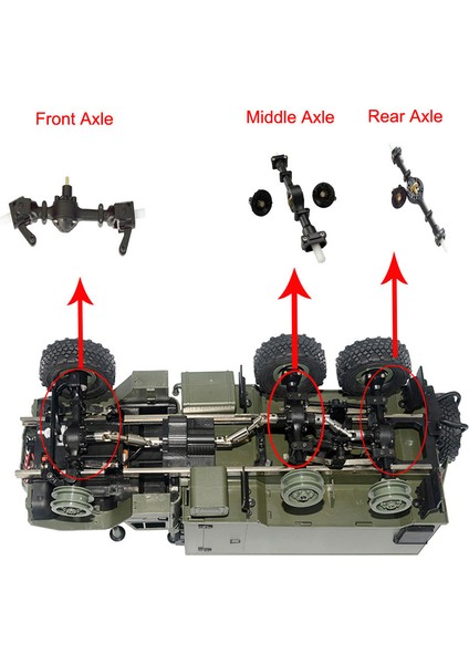 6WD Rc Araba B-16 B-36 Parçaları Için 1 Set Şaft Montaj Parçası ile Metal Gear Ön ve Orta Arka Aksını Yükseltin (Yurt Dışından)