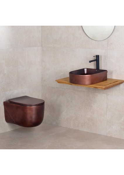 EH-5110C Tezgah Üstü Lavabo Mat Bronz fiyatları