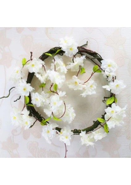 Kiraz Çiçeği Tasarımlı Yapay Sarmaşık 230 cm Bahar Dekoru Esnek ve Dolanabilir Model Ev Dekorasyonu fiyatları