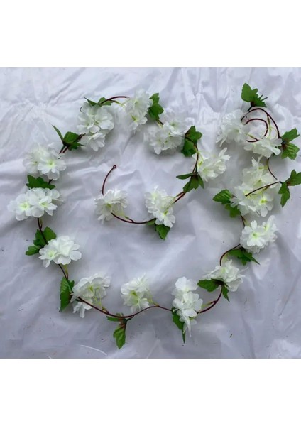 Kiraz Çiçeği Tasarımlı Yapay Sarmaşık 230 cm Bahar Dekoru Esnek ve Dolanabilir Model Ev Dekorasyonu modelleri