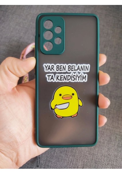 Samsung Galaxy A52 Uyumlu Katil Civciv Tasarım Tuşları Renkli Hux Kılıf