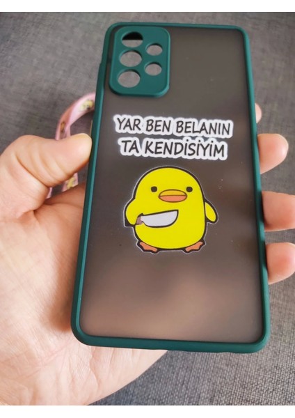 Samsung Galaxy A52 Uyumlu Katil Civciv Tasarım Tuşları Renkli Hux Kılıf