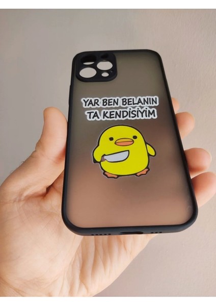 iPhone 12 Pro Uyumlu Kamera Korumalı Katil Civciv Tasarım Tuşları Renkli Hux Kılıf