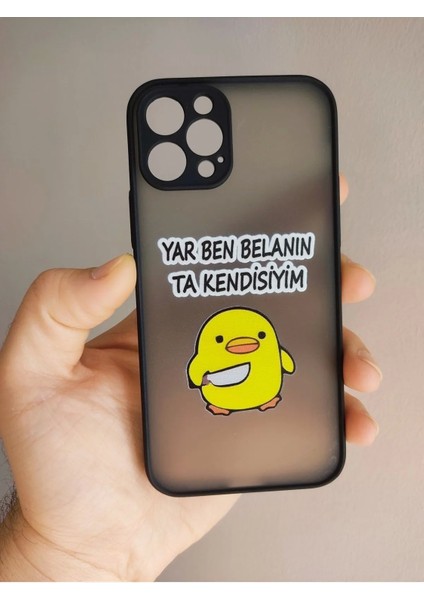 iPhone 12 Pro Uyumlu Kamera Korumalı Katil Civciv Tasarım Tuşları Renkli Hux Kılıf