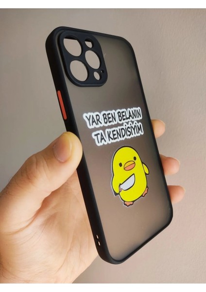 iPhone 12 Pro Uyumlu Kamera Korumalı Katil Civciv Tasarım Tuşları Renkli Hux Kılıf