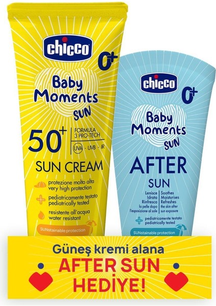 Nessiworld Chicco Baby Moments Sun Güneş Kremi Spf 50+ 75 ml + After Sun Hediye
