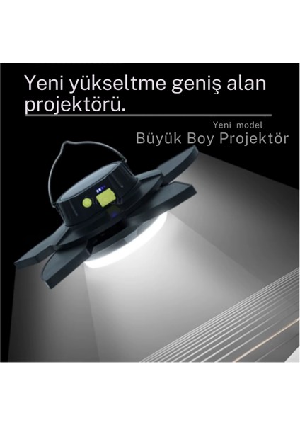 Solar Panelli Telefon Şarj Özellikli Çok Fonksiyonlu Kamp Lambası Aydınlatma fırsatları