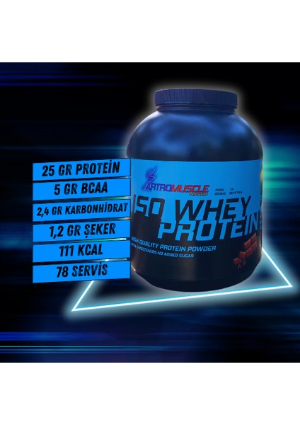 Artro Muscle Nutrition İzole Whey Protein Tozu 2300 gr Çikolata Aromalı