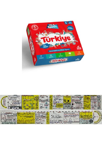 Türkiye: Genel Kültür ve Dikkat Oyunu + Mat. Öğreten Cetvel