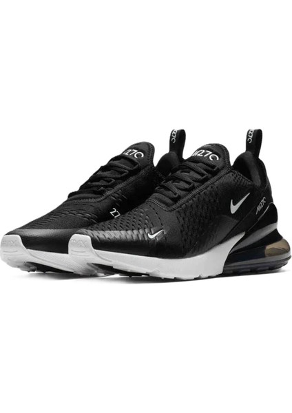 Air Max 270 Unisex Sneaker Black-White Swoosh Günlük Spor Ayakkabı Siyah-Beyaz Swoosh