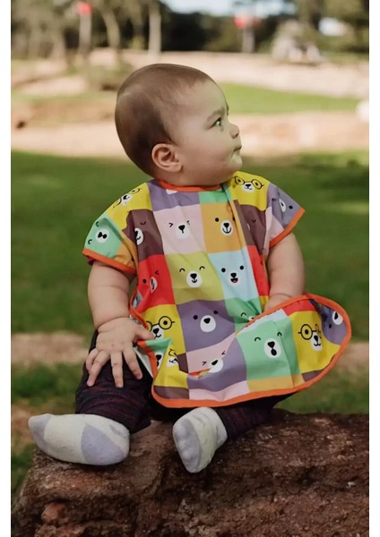 Colour Bear's Kolsuz Sıvı Geçirmez Aktivite ve Mama Önlüğü 6-24 Ay