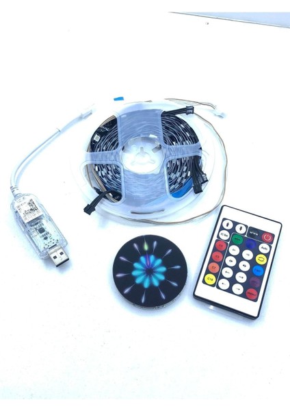 Ev Dekor Müzik Kontrolü LED Şerit Işık USB Rgb Peri Lambası modelleri