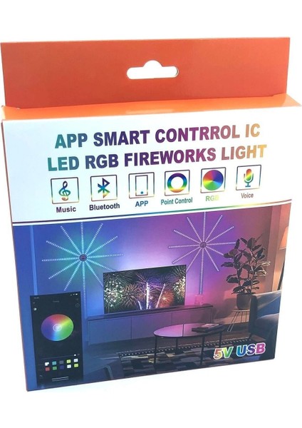 Ev Dekor Müzik Kontrolü LED Şerit Işık USB Rgb Peri Lambası fırsatları