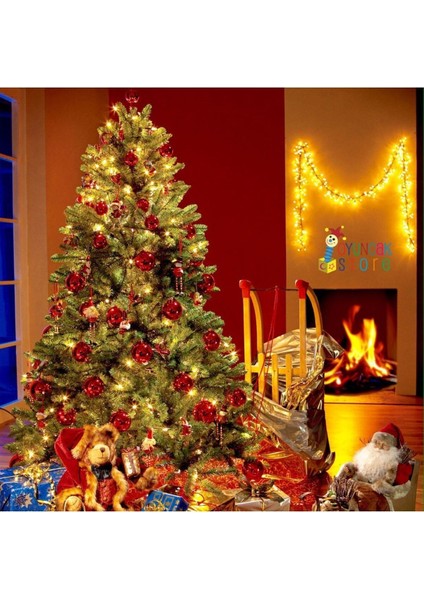 90 cm Yılbaşı Çam Ağacı - Merry Christmas Çam Ağacı - 100 Dal Çam Ağacı