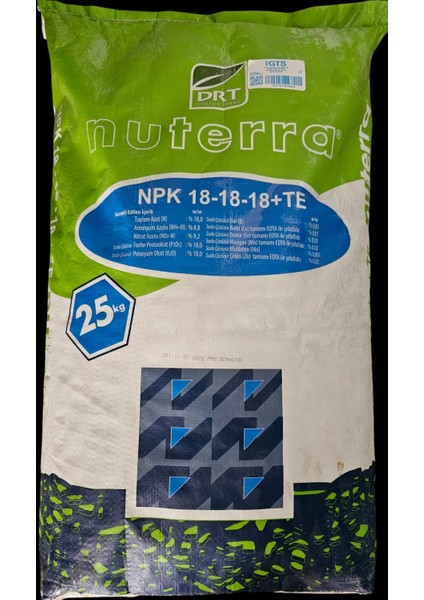 Çiçek Gübresi Dengeli Nuterra 18-18-18+Te (1 Kg)