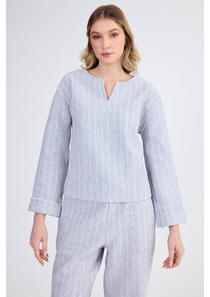 Çizgi Desenli Bluz fiyatları