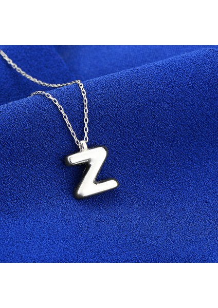 925 Ayar Gümüş Inci Z Harfli Hayalet Kolye