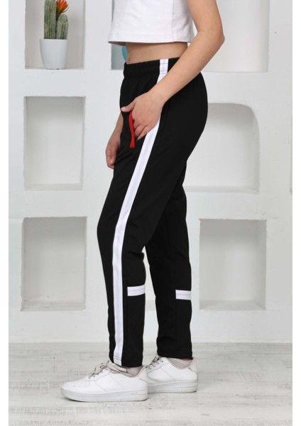 Çocuk Scuba Dalgıç Kumaş Dar Paça Çizgi Detaylı Esofman Altı