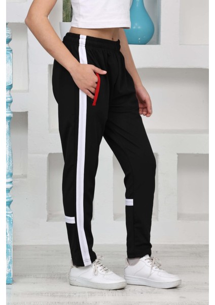 Çocuk Scuba Dalgıç Kumaş Dar Paça Çizgi Detaylı Esofman Altı modelleri