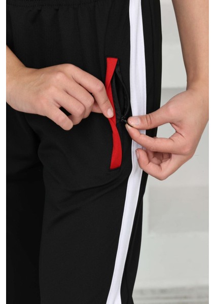 Çocuk Scuba Dalgıç Kumaş Dar Paça Çizgi Detaylı Esofman Altı fırsatları