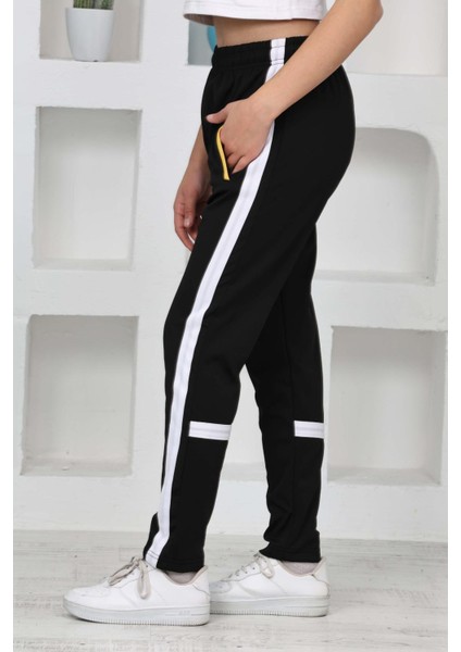 Çocuk Scuba Dalgıç Kumaş Dar Paça Çizgi Detaylı Esofman Altı modelleri