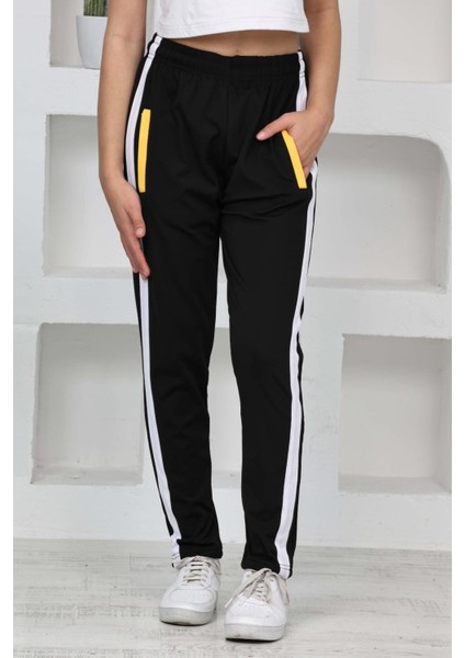 Çocuk Scuba Dalgıç Kumaş Dar Paça Çizgi Detaylı Esofman Altı indirimleri