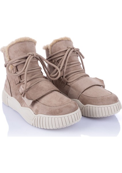 Zacun Kadın Süet Kürklü Vizon Bot