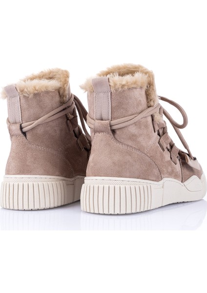 Zacun Kadın Süet Kürklü Vizon Bot modelleri