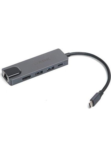 DK-AC-U31X46 Type-C To Ethernet / HDMI / USB 3.0 - USB 2.0 / Usb-C Pd 65W Macbook Pro/air & Notebook/ultrabook Için Port Çoklayıcı Hub
