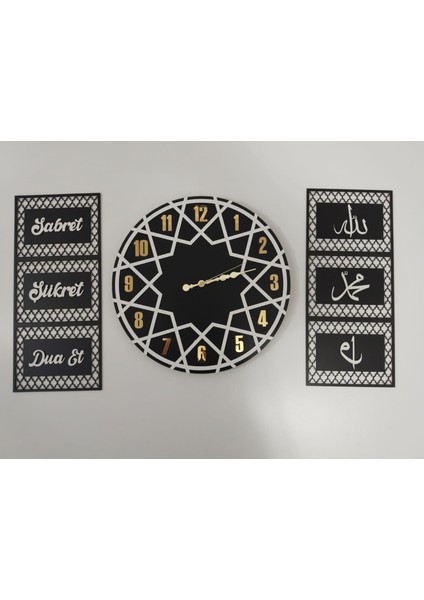 Duvar Saati ve Duvar Süsüleri Komple Çok Şık Hediye