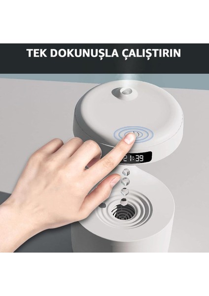 Hesaplidepom Anti Yerçekimi Su Damlası Buhar Makinesi 600 ml Dijital Göstergeli Hava Nemlendiricisi fırsatları