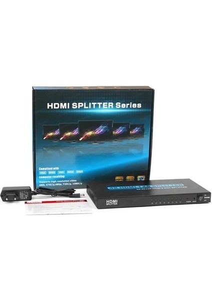 8port DK-HD-SP8X1 1port HDMI (Giriş) 8port HDMI (Çıkış) 4K HDMI Switch