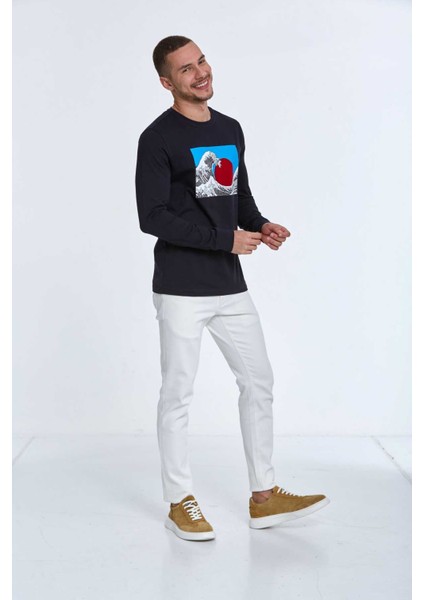 Ralph Erkek Uzun Kol Tişört Lacivert fırsatları