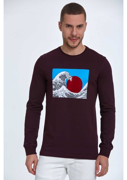 Ralph Erkek Uzun Kol Tişört Bordo