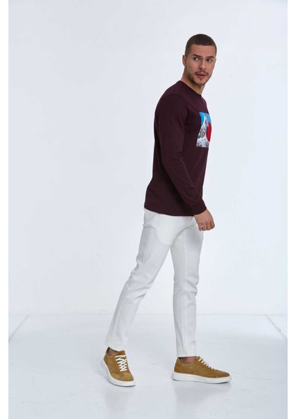 Ralph Erkek Uzun Kol Tişört Bordo modelleri