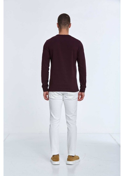 Ralph Erkek Uzun Kol Tişört Bordo indirimleri