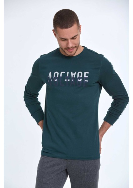 Capri Erkek Uzun Kol Tişört Yeşil