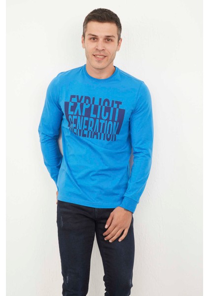 Solana Erkek Uzun Kol Tişört Mavi fiyatları