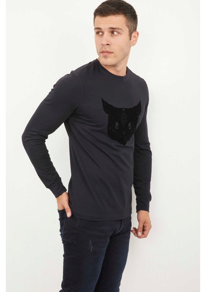 West Erkek Uzun Kol Tişört Lacivert fiyatları