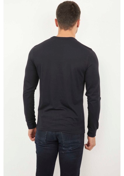 West Erkek Uzun Kol Tişört Lacivert fırsatları