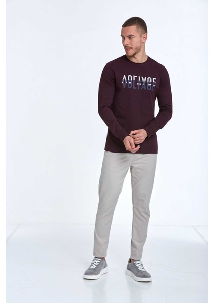 Capri Erkek Uzun Kol Tişört Bordo fiyatları