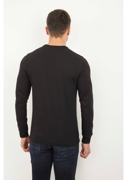 Galli Erkek Uzun Kol Tişört Siyah fırsatları