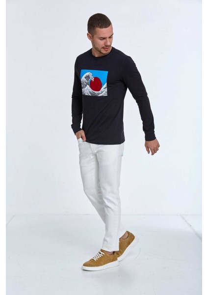 Ralph Erkek Uzun Kol Tişört Lacivert modelleri