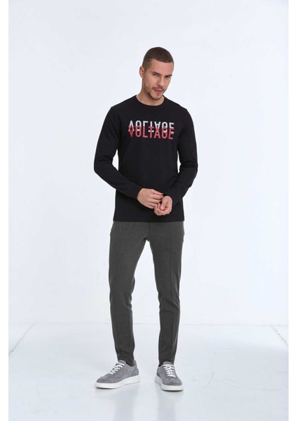 Capri Erkek Uzun Kol Tişört Siyah modelleri