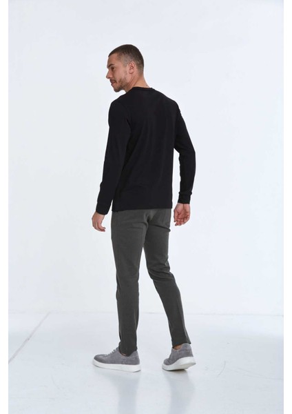 Capri Erkek Uzun Kol Tişört Siyah fırsatları