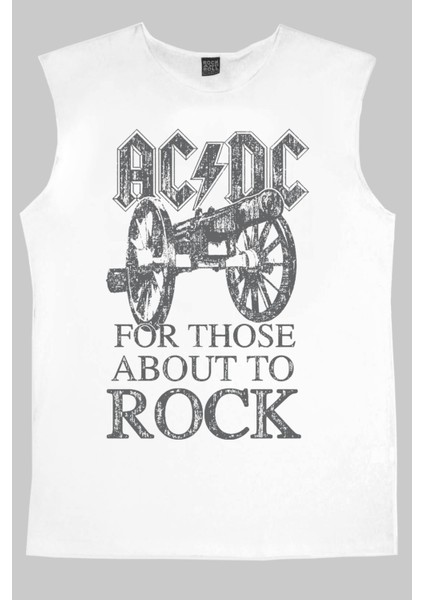 Top Rock Acdc Beyaz Erkek Kesik Kol / Kolsuz Tişört fiyatları
