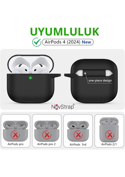 Kulaklık Kılıfı Apple Airpods 4. Nesil Ile Uyumlu Kılıf Toz Tıpalı Yumuşak Liquid Silikon fiyatları