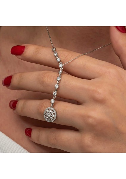 Gümüş Sıralı Zirkon Taşlı Çiçek Kadın Kolye fiyatları