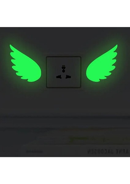Major Selection Karanlıkta Parlayan Kanat Temalı Priz Sticker Seti