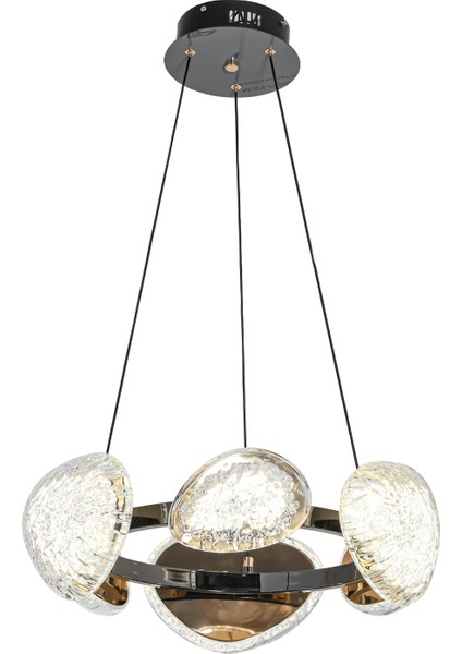 Firuze 6'lı 36 Watt Eskitme Kristal Taşlı Modern Tasarım Salon LED Avize fiyatları